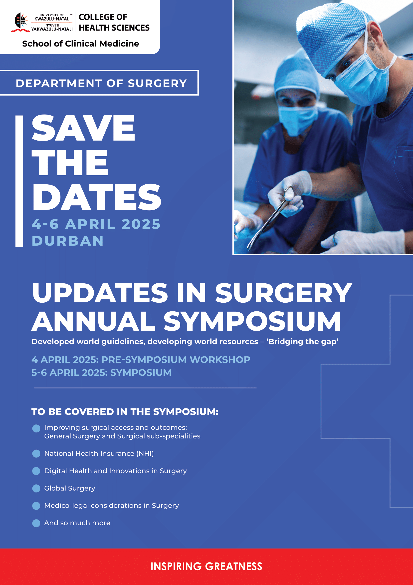 Updates in Surgery Annual Symposium Save the dates