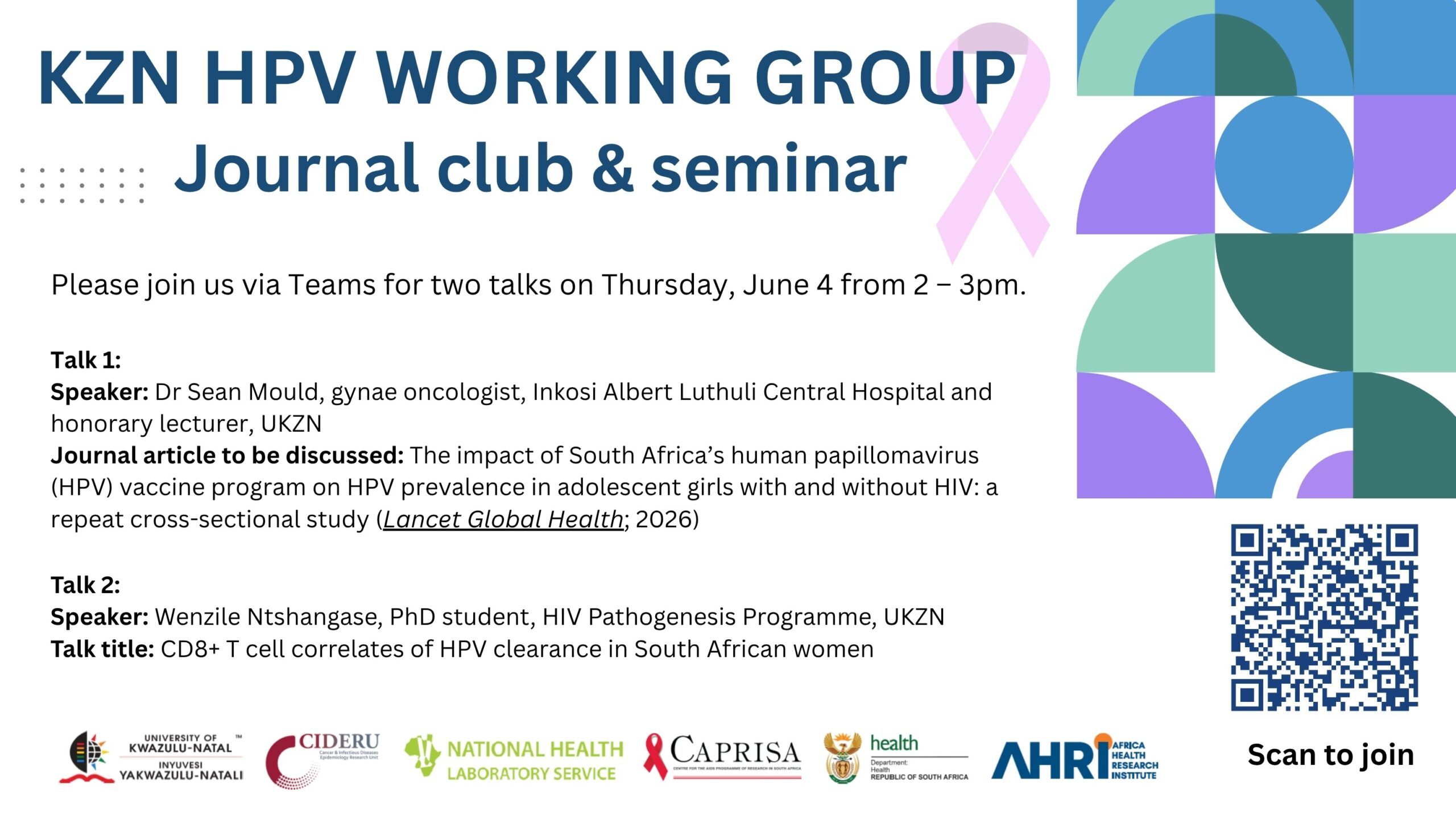 HPV working group seminar invite